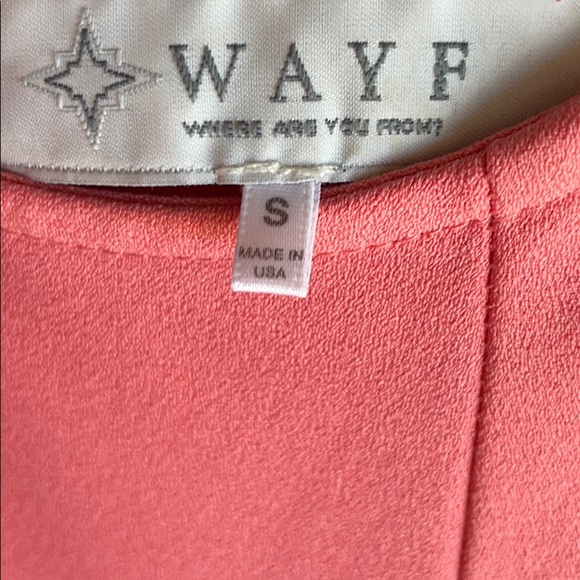WAYF shift coral dress - Picture 5 of 8